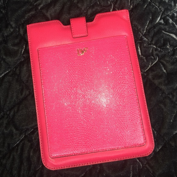 Diane Von Furstenberg Accessories - DVF Pink iPad Mini Leather Case with Pocket